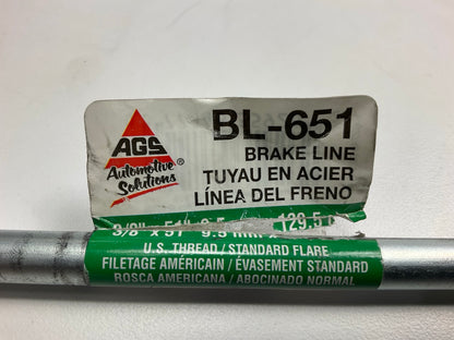 AGS BL-651 Steel Brake Line 3/8'' X 51'' Long 5/8-18'' Thread Size