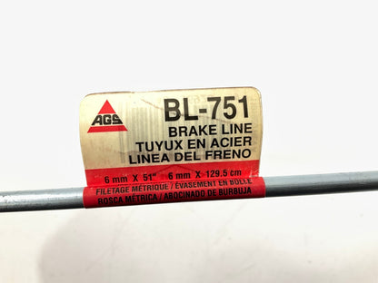 (5) AGS BL-751 Universal Domestic Steel Brake Line, 3/16'' X 51''