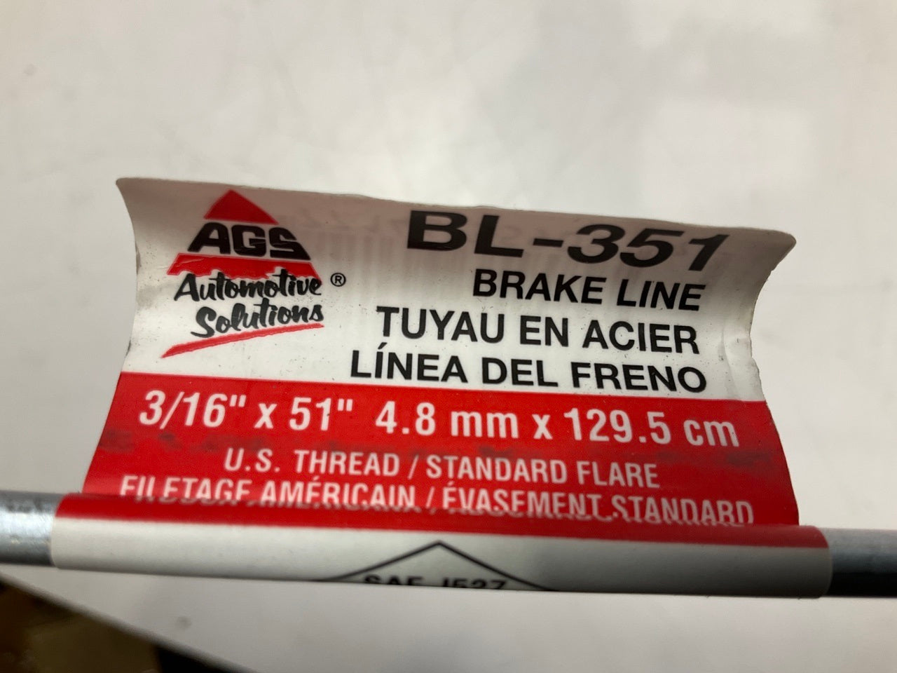(13) AGS BL-351 Domestic Steel Brake Line, 3/16'' X 51''