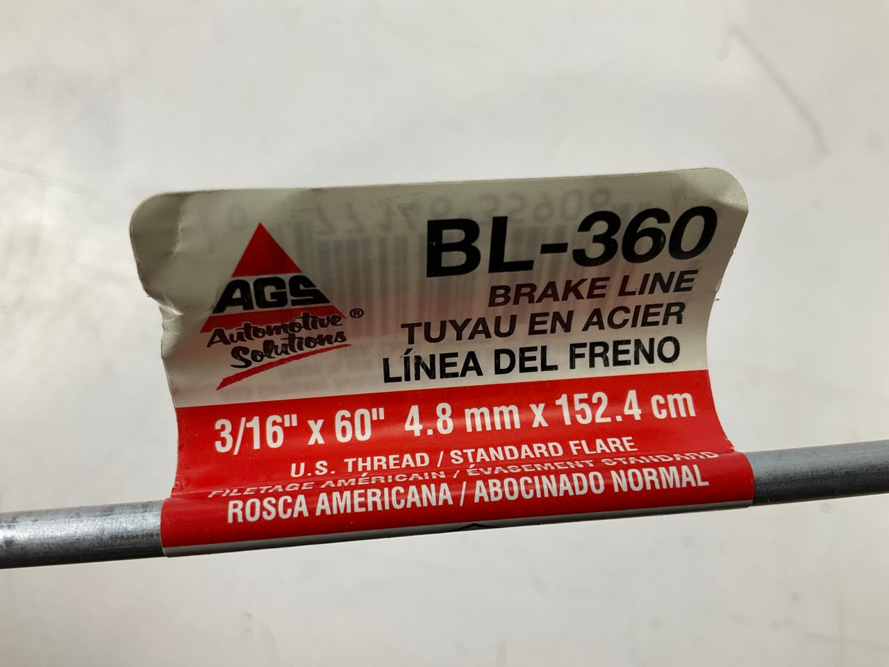 (9) AGS BL-360 Brake Line 3/16'' X 60'', US Thread, Standard Flare