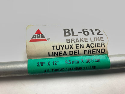 AGS BL612 Univeral Domestic Steel Brake Line, 3/8'' X 12''