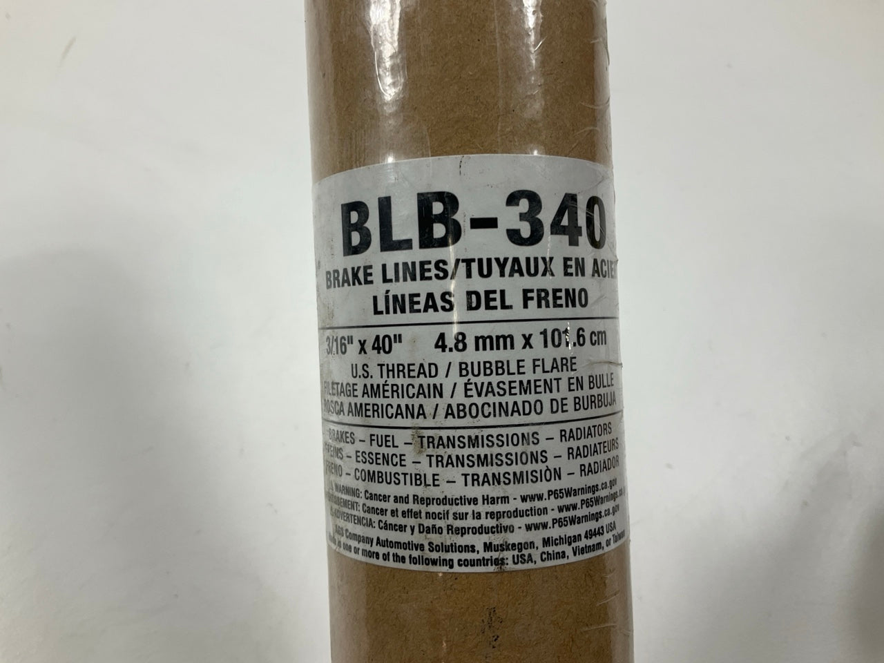 (5) AGS BLB-340 Brake Lines, 3/16 X 40'',  3/8-24 IN Thread Fittings