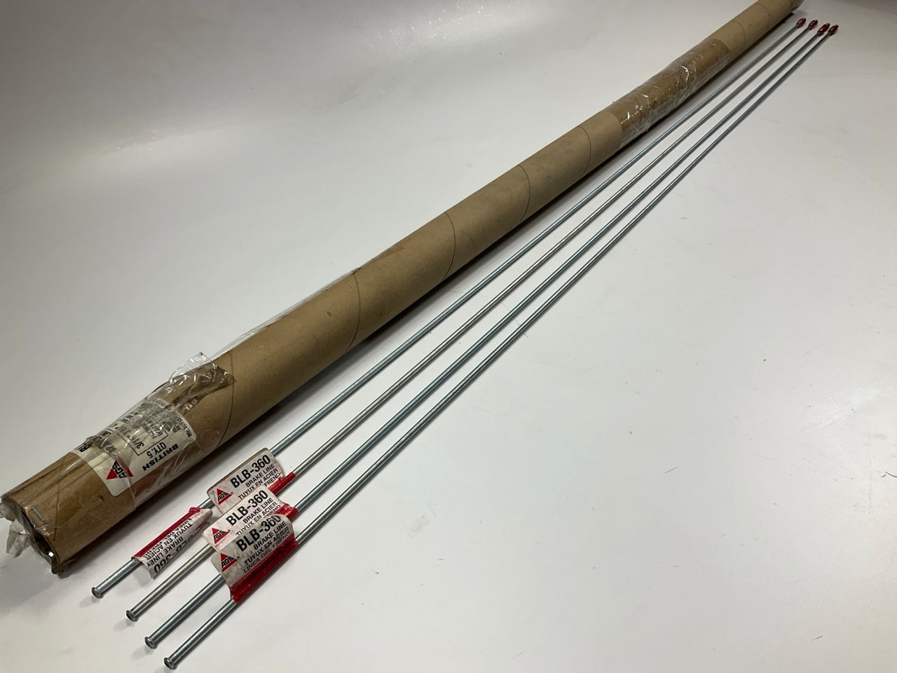 (4) AGS BLB-360 British Steel Brake Line, 3/16'' Diameter X 60 Long