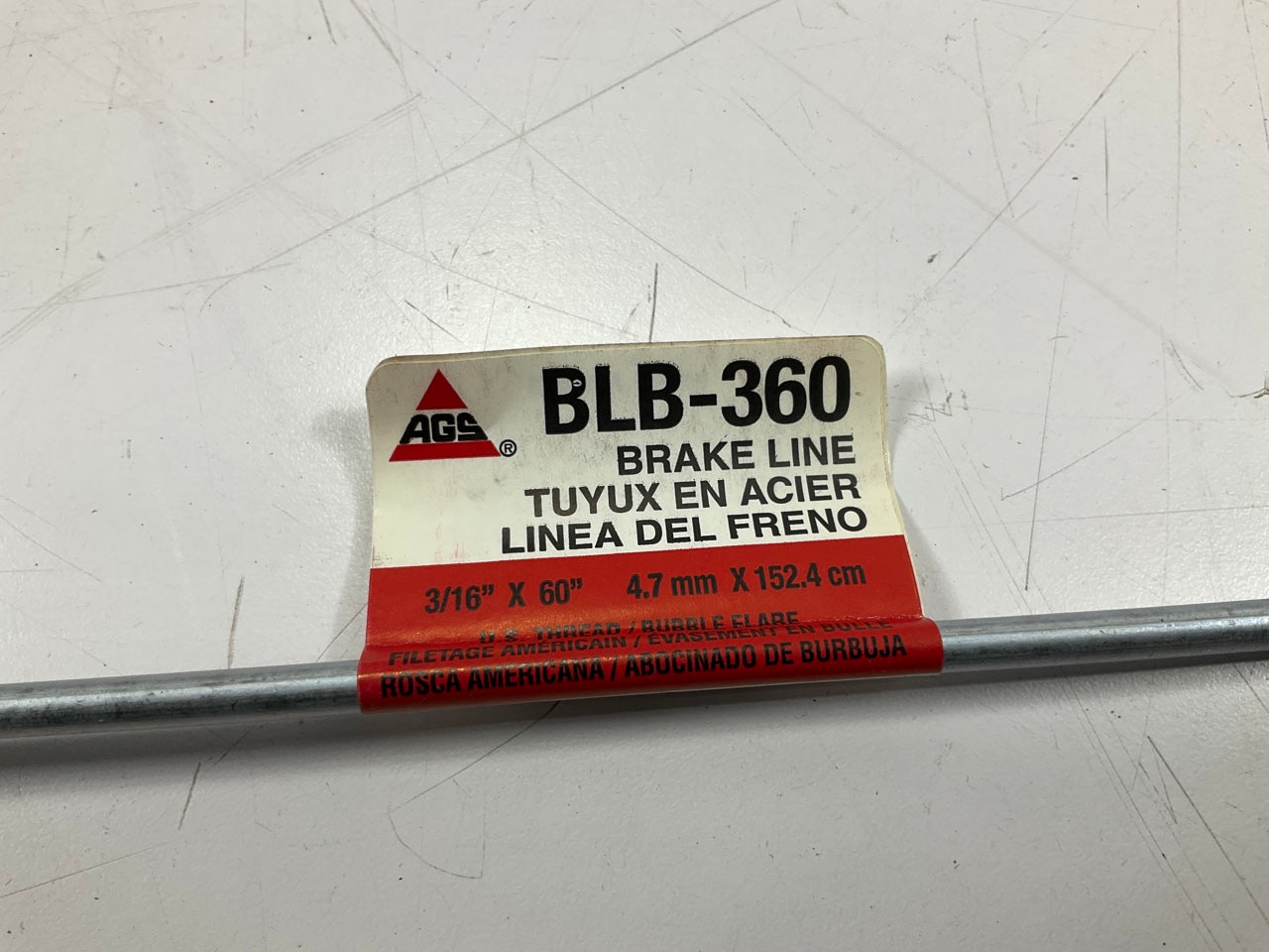 (5) AGS BLB-360 British Steel Brake Line, 3/16'' Diameter X 60 Long