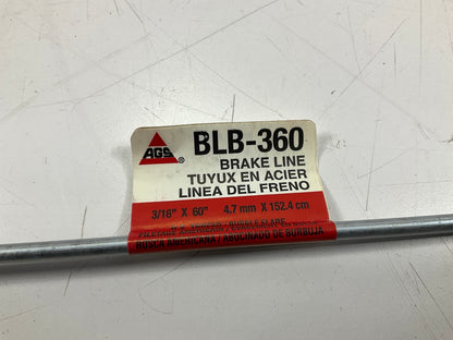 (5) AGS BLB-360 British Steel Brake Line, 3/16'' Diameter X 60 Long