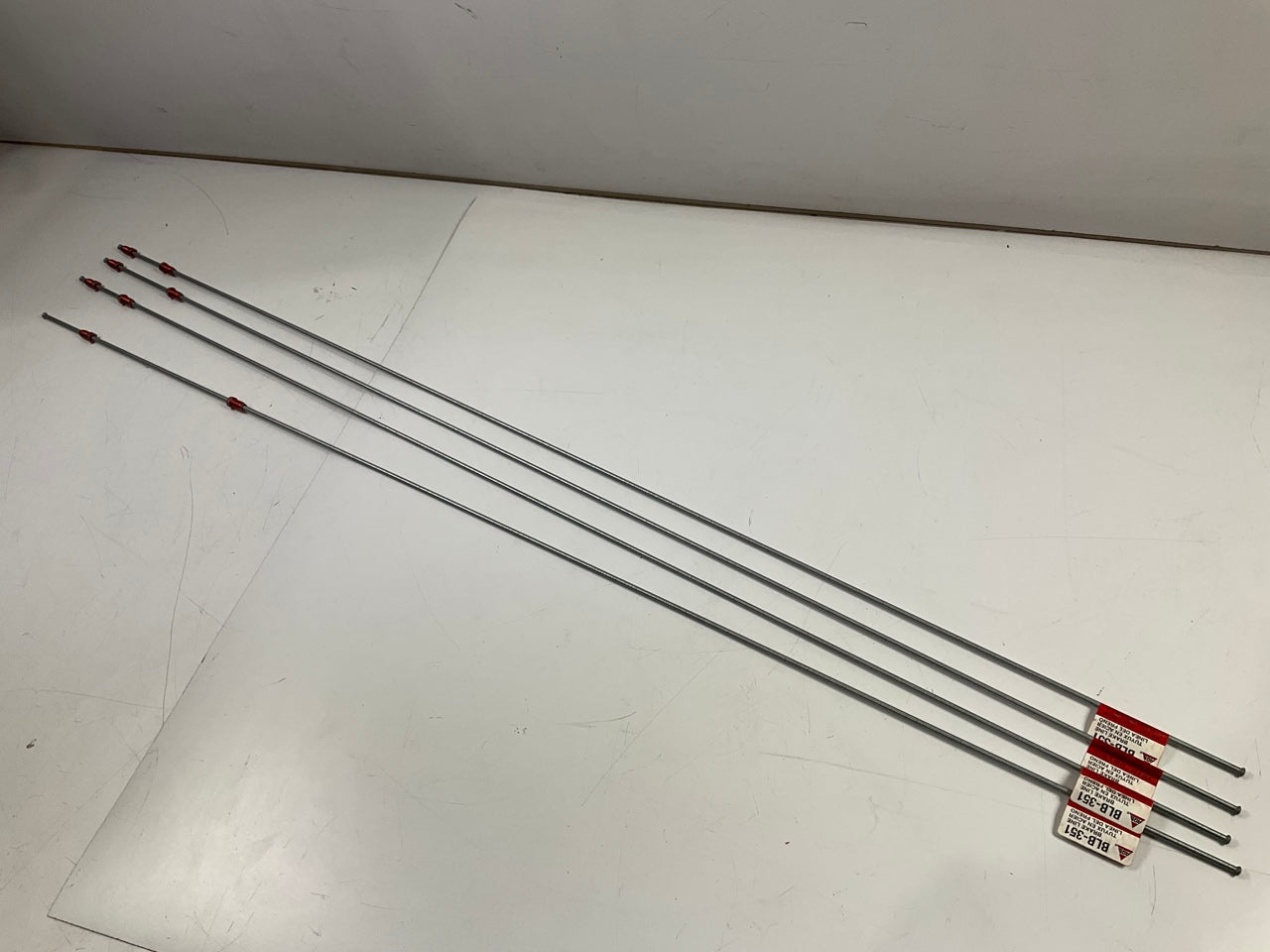 (4) AGS BLB-351 Steel Brake Line 3/16'' X 51'' Long, 3/8-24'' Thread Size