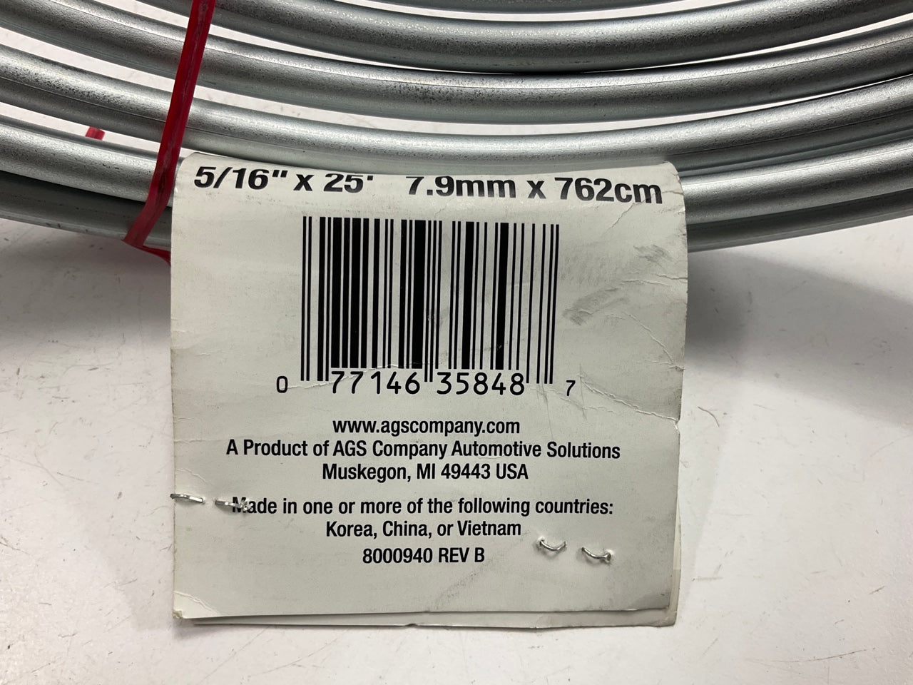 AGS BLC-525 Steel Brake / Fuel / Transmission Line Tubing Coil, 5/16 In. X 25 Ft