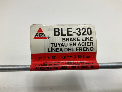 (5) AGS BLE-320 European Steel Brake Line 3/16 X 20'', M10x1mm Threads