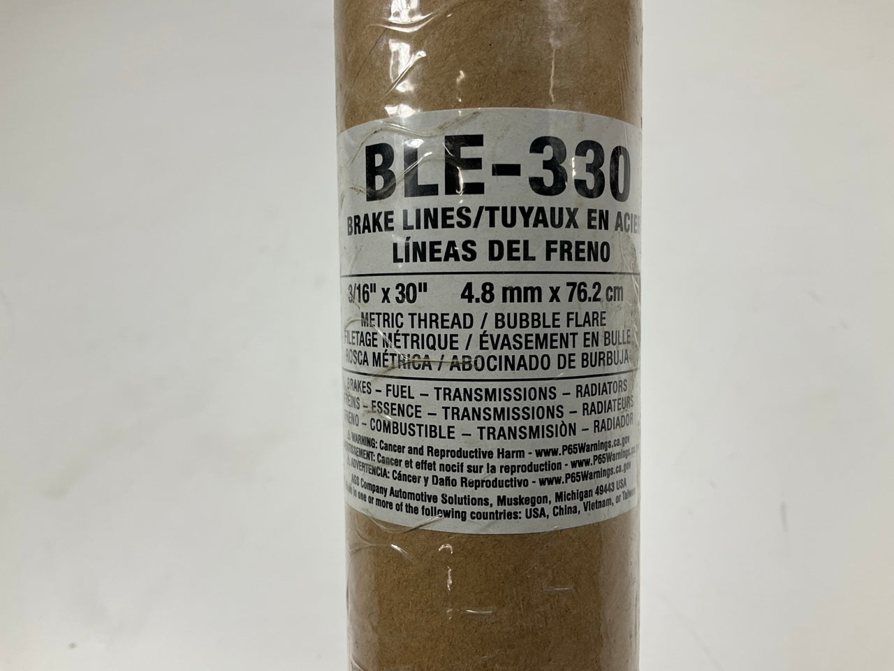 (5) AGS BLE-330 European Steel Brake Line - 3/16'' Diameter X 30'' Long