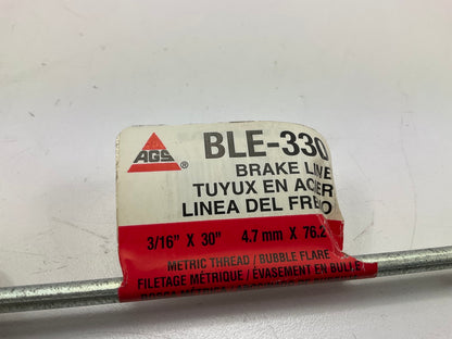 AGS BLE-330 European Steel Brake Line - 3/16'' Diameter X 30'' Long