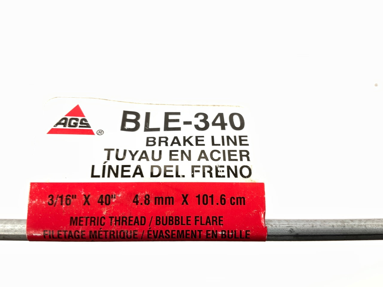 (5) AGS BLE-340 Brake Lines - 40'' Long X 3/16'' ID, M10x1mm Metric Threads
