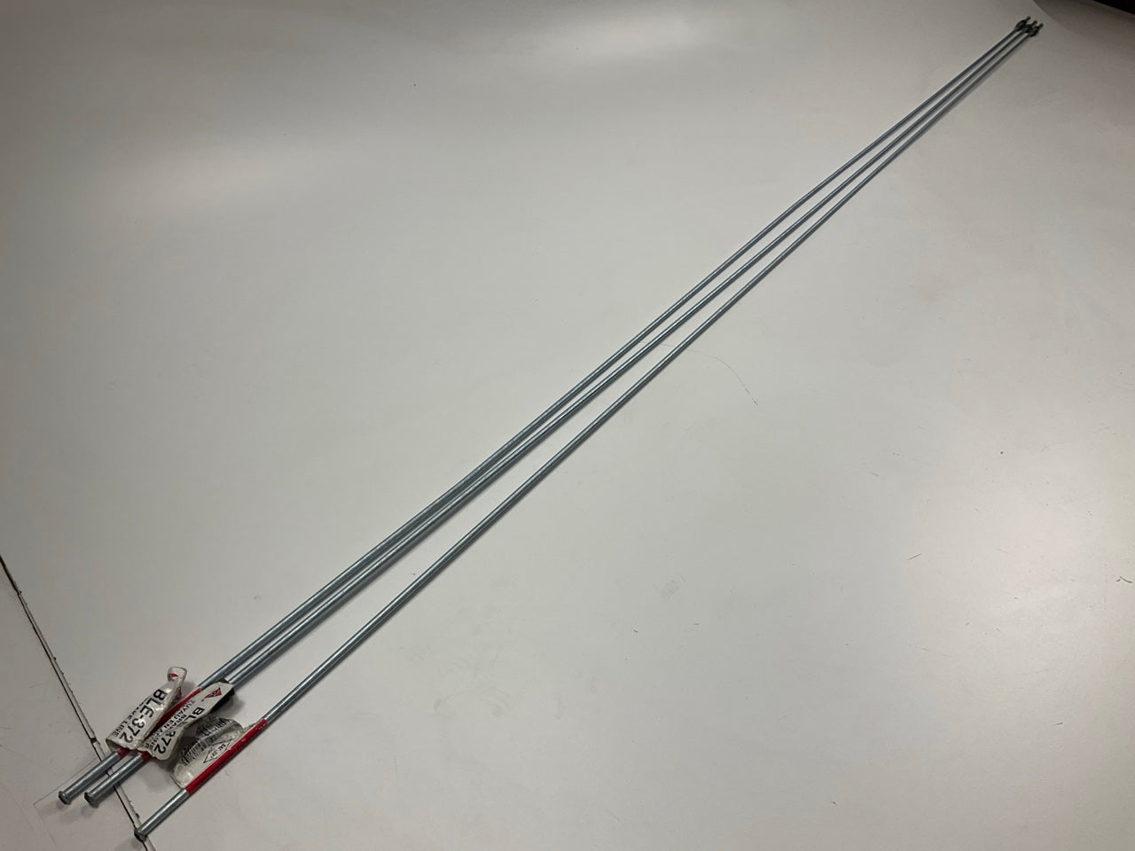 (3) AGS BLE-372 European Steel Brake Line - 3/16'' X 72'', M10x1 Thread Fittings