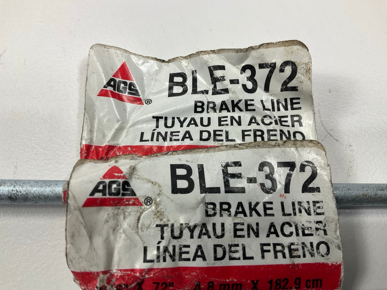 (3) AGS BLE-372 European Steel Brake Line - 3/16'' X 72'', M10x1 Thread Fittings