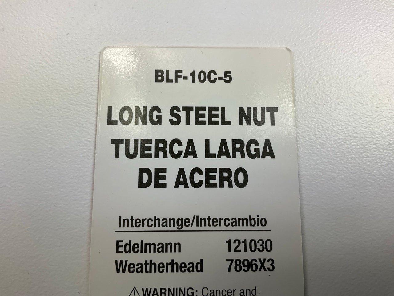 (5) AGS BLF-10C Brake Line Steel Tube Nuts, SAE 3/8 - 24in, Inverted Thread