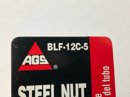 (5) AGS BLF-12C Brake Line Steel Tube Nut, 3/16'' (3/8''-24 Inverted)