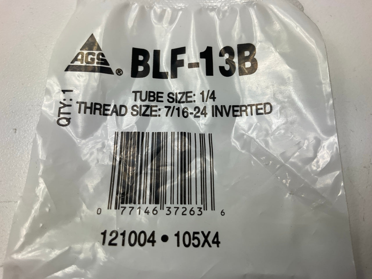 AGS BLF-13B Brake Line Steel Tube Nut, 1/4'' (7/16''-24 Inverted)