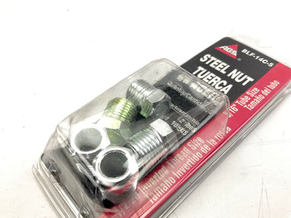 (5) AGS BLF-14C Steel Tube Nut, 5/16'' (1/2''-20) Inverted