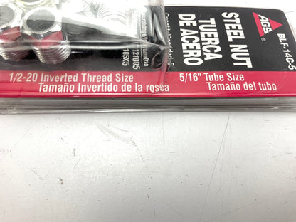 (5) AGS BLF-14C Steel Tube Nut, 5/16'' (1/2''-20) Inverted