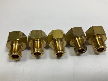 (5) AGS BLF-18C Brass Adapter, 5/8''-18 Inverted To 1/2''-20 Inverted