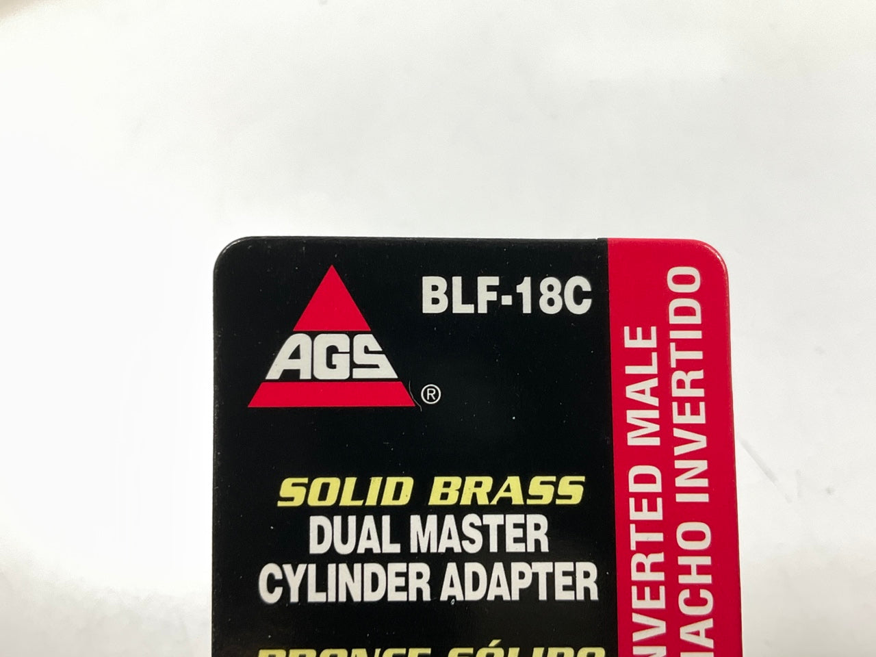 AGS BLF-18C Brass Adapter, 5/8''-18 Inverted To 1/2''-20 Inverted