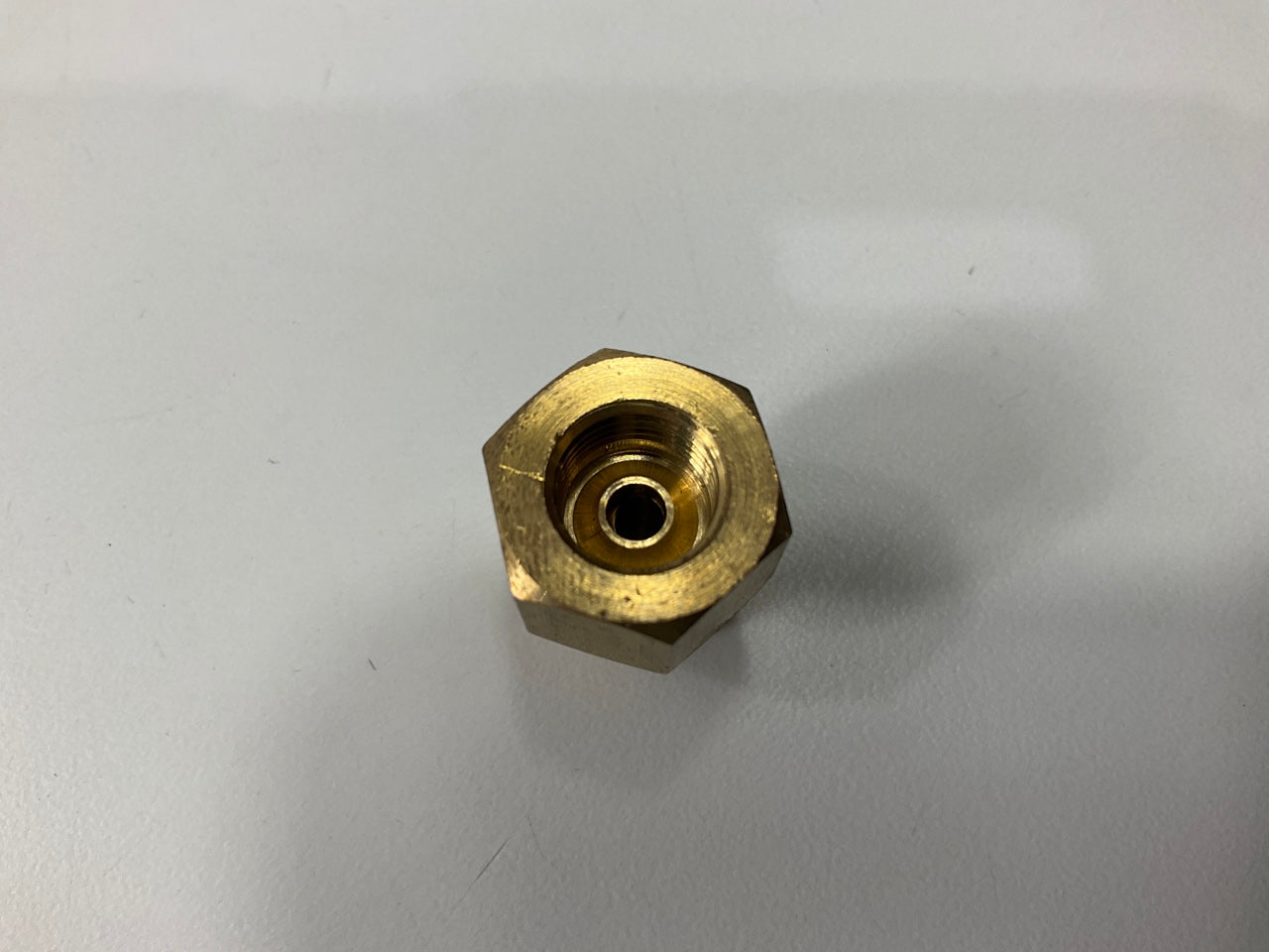 AGS BLF-19C Brass Adapter, 7/16''-24 Inverted To 1/2''-20 Inverted