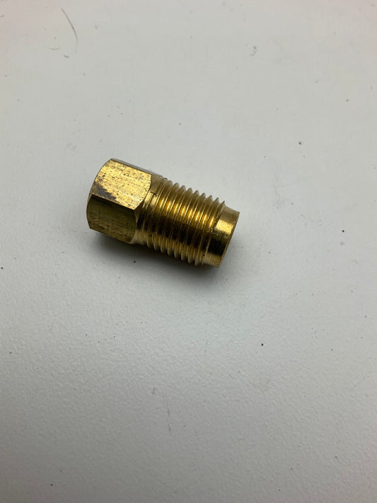 AGS BLF-20C Brass Adapter, 3/8''-24 Inverted To 1/2''-20 Inverted