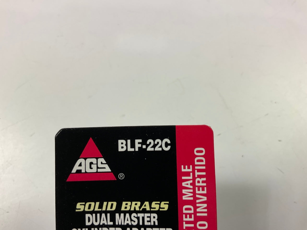 AGS BLF-22C Brass Adapter, 3/8''-24 Inverted To 7/16''-24 Inverted