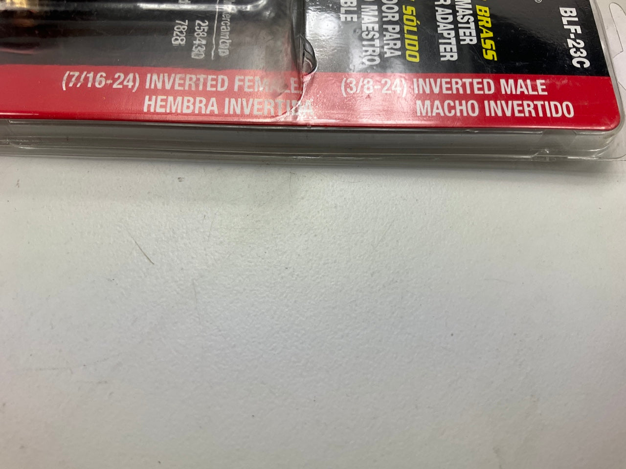 AGS BLF-23C Brass Adapter, 7/16''-24 Inverted To 3/8''-24 Inverted