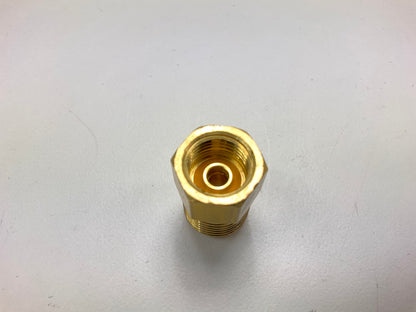 AGS BLF-25C Brass Adapter, 7/16''-24 Inverted To 9/16-18 Inverted