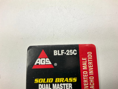 AGS BLF-25C Brass Adapter, 7/16''-24 Inverted To 9/16-18 Inverted