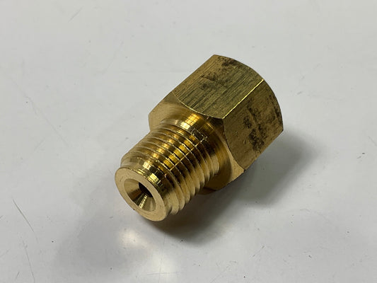 AGS BLF-26C Brass Master Cylinder Adapter, 9/16-18 Inverted To 1/2''-20 Inverted Type 2