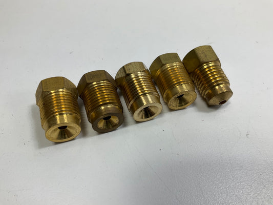 (5) AGS BLF-27C Brass Adapter, 3/8''-24 Inverted To 9/16-20 Inverted