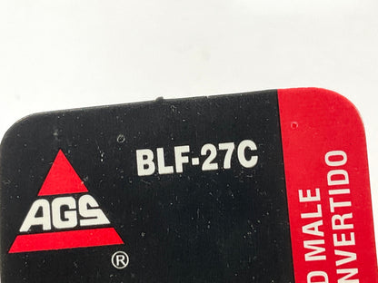 AGS BLF-27C Brass Adapter, 3/8''-24 Inverted To 9/16-20 Inverted