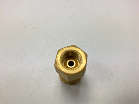 AGS BLF-28C Brass Adapter, 3/8''-24 Inverted To 9/16''-18 Inverted