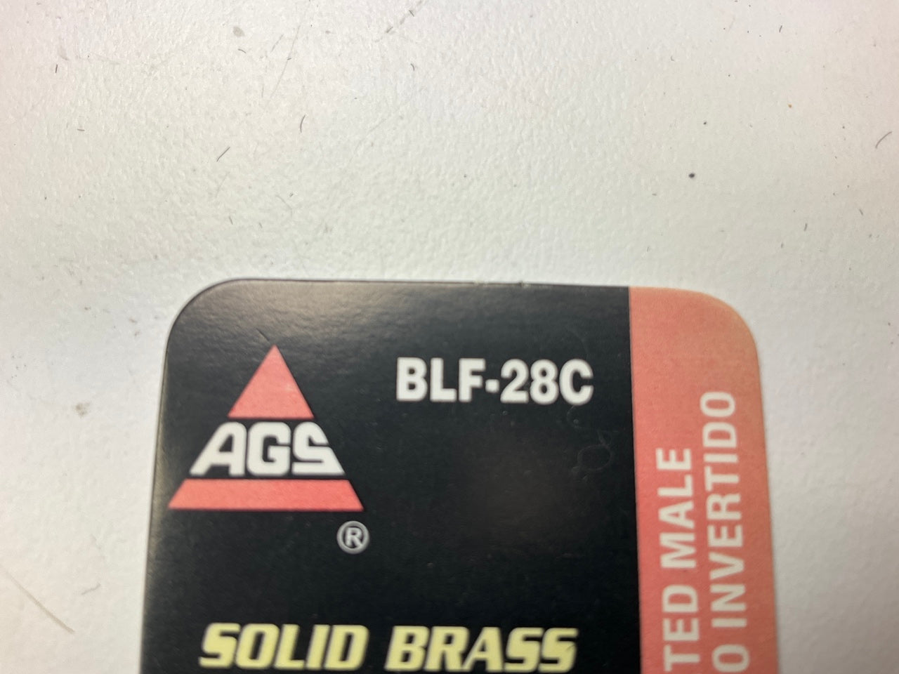 AGS BLF-28C Brass Adapter, 3/8''-24 Inverted To 9/16''-18 Inverted