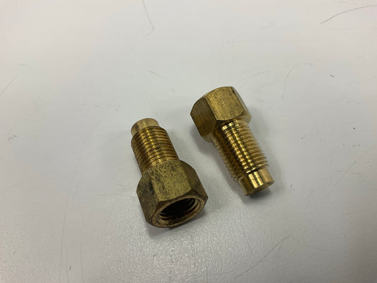 (5) AGS BLF-29C Brass Line Adapter, 3/8''-24 Inverted To M10 X 1.0 Inverted