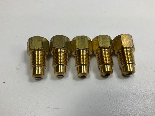 (5) AGS BLF-31C Brass Adapter, 3/8''-24 Inverted To M10 X 1.0 Bubble