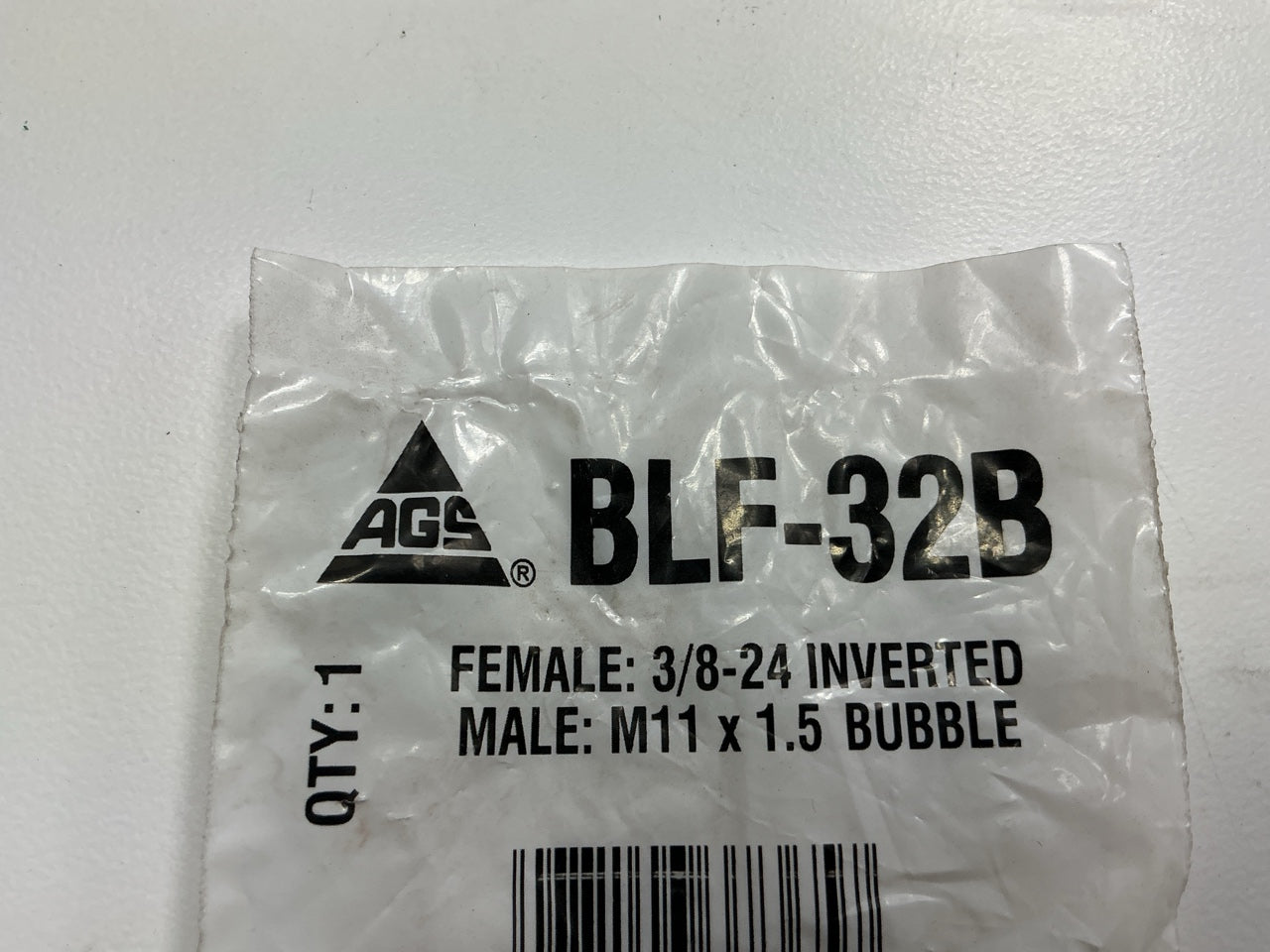 AGS BLF-32B Brass Adapter, Female 3/8-24 Inverted To Male M11X1.5 Bubble