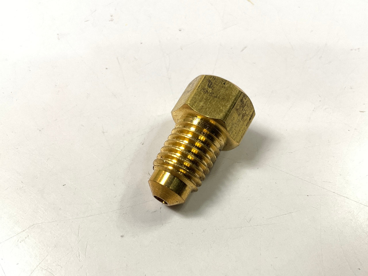 AGS BLF-32C Brass Adapter, 3/8''-24 Inverted To M11 X 1.5 Bubble