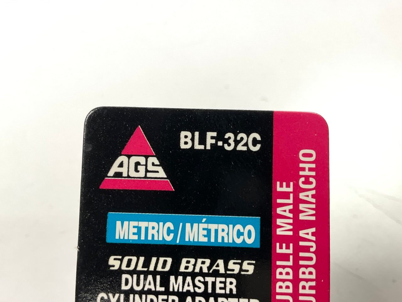 AGS BLF-32C Brass Adapter, 3/8''-24 Inverted To M11 X 1.5 Bubble