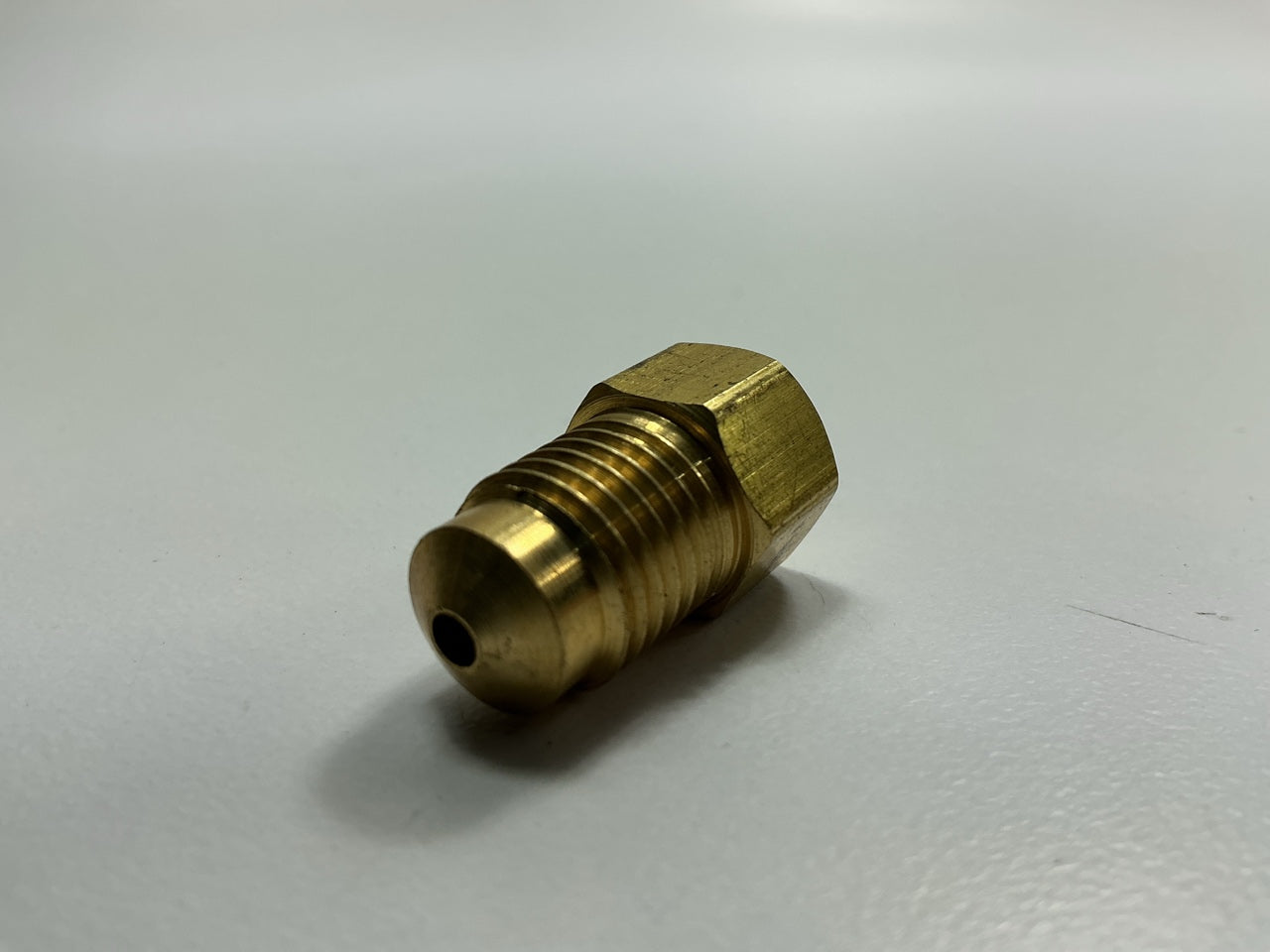 AGS BLF34B 3/8-24 Female Inverted Flare - M13x1.5 Male Bubble Brake Line Adapter
