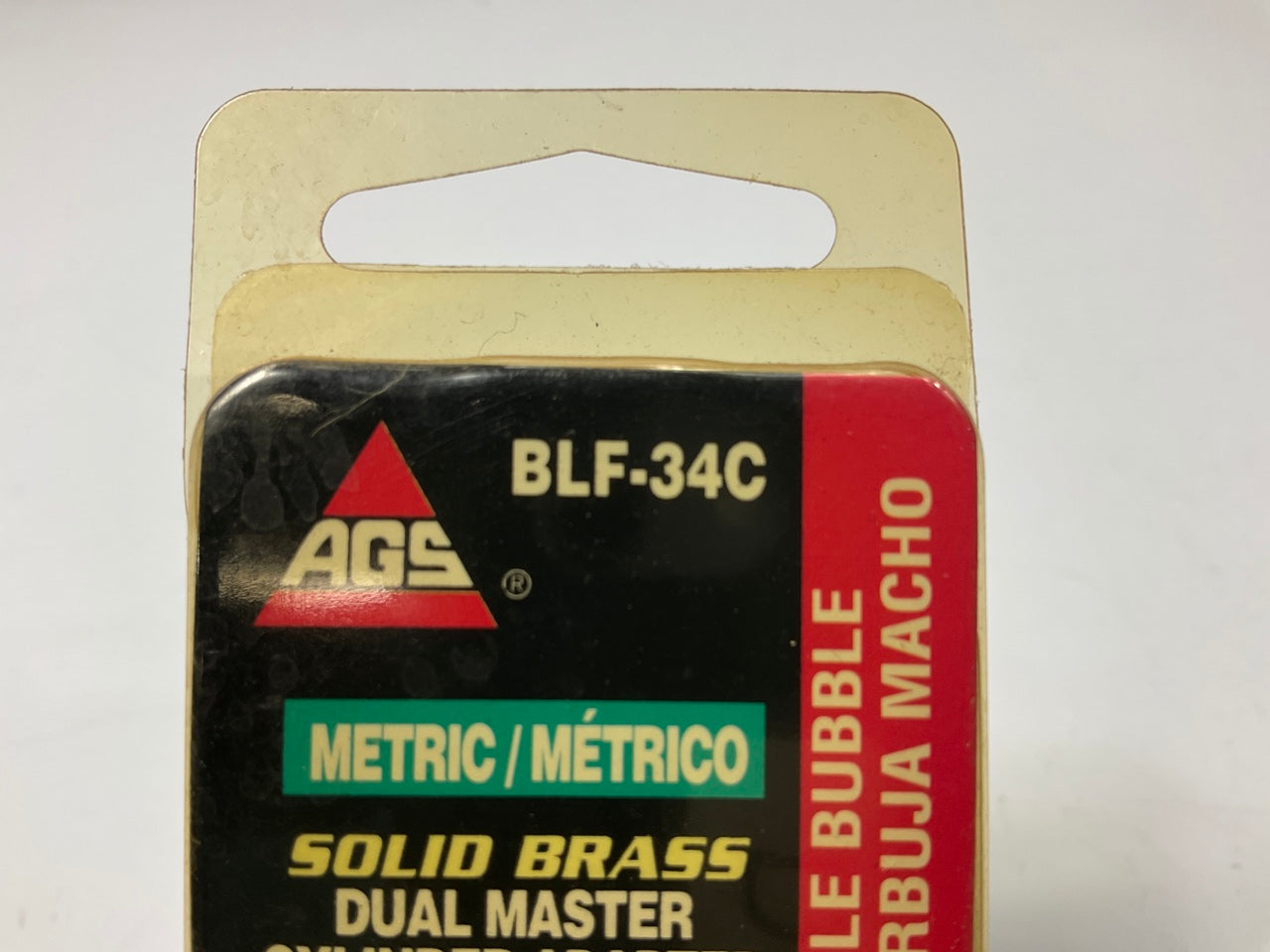 AGS BLF-34C Brass Adapter, 3/8''-24 Inverted To M13 X 1.5 Bubble