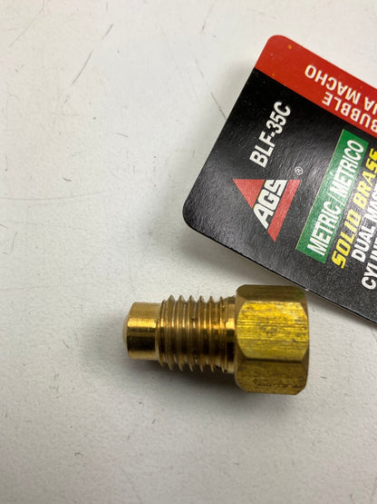 AGS BLF-35C Brass Adapter, M10 X 1.0 Inverted To M11 X 1.5 Bubble