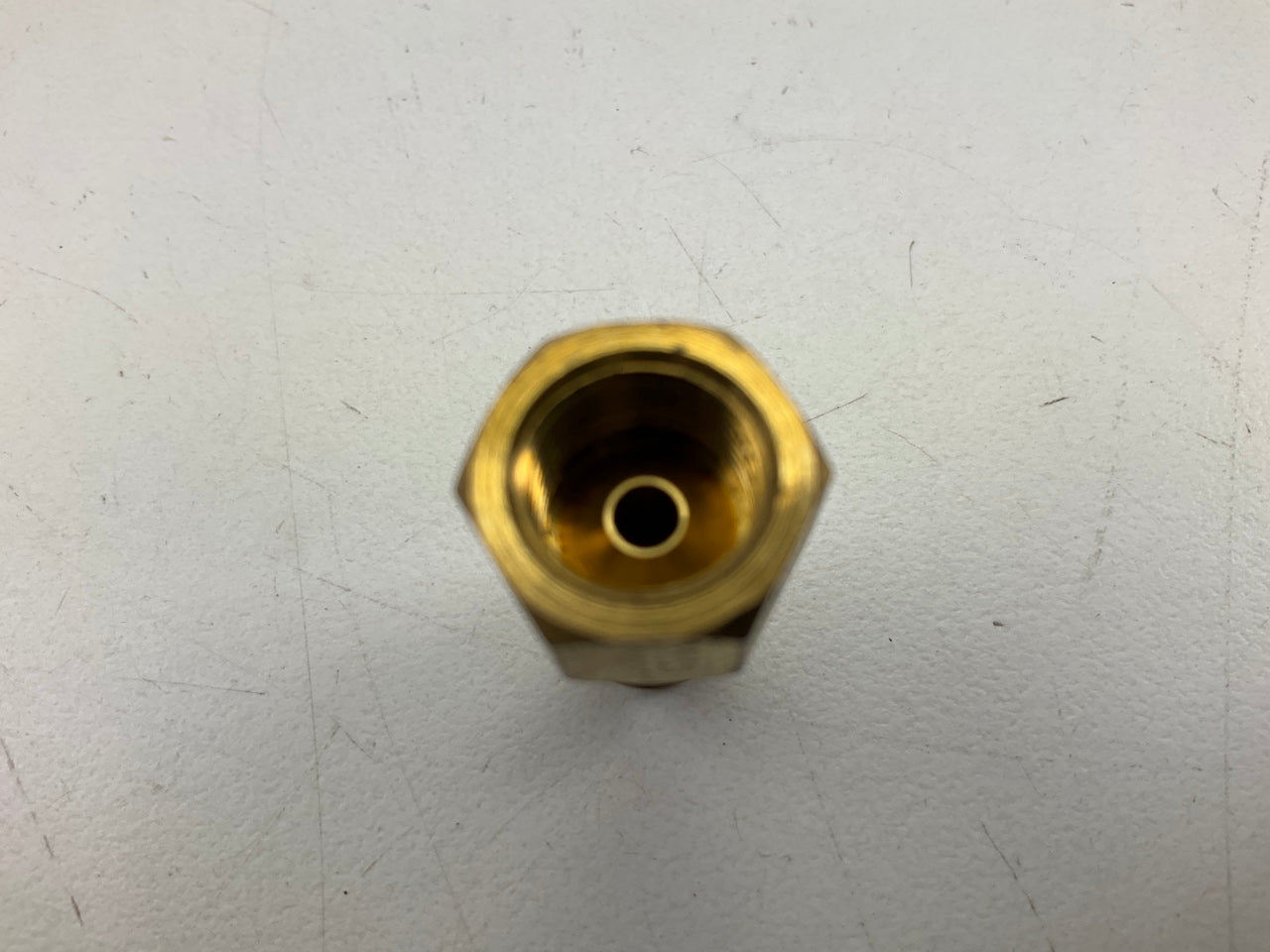 AGS BLF-35C Brass Brake Line Adapter, M10 X 1.0 Inverted To M11 X 1.5 Bubble