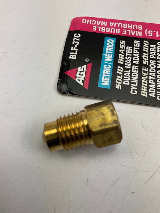 AGS BLF-37C Brass Adapter, M10 X 1.0 Inverted To M13 X 1.5 Bubble