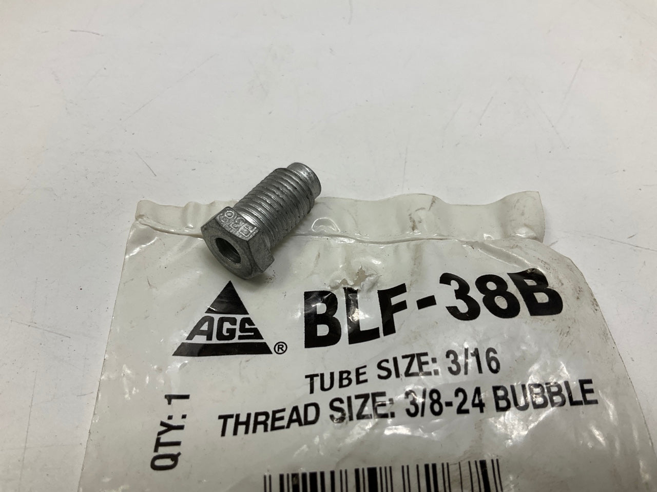 AGS BLF-38B Brake Line Steel Tube Nut, 3/16'' (3/8''-24 Bubble)