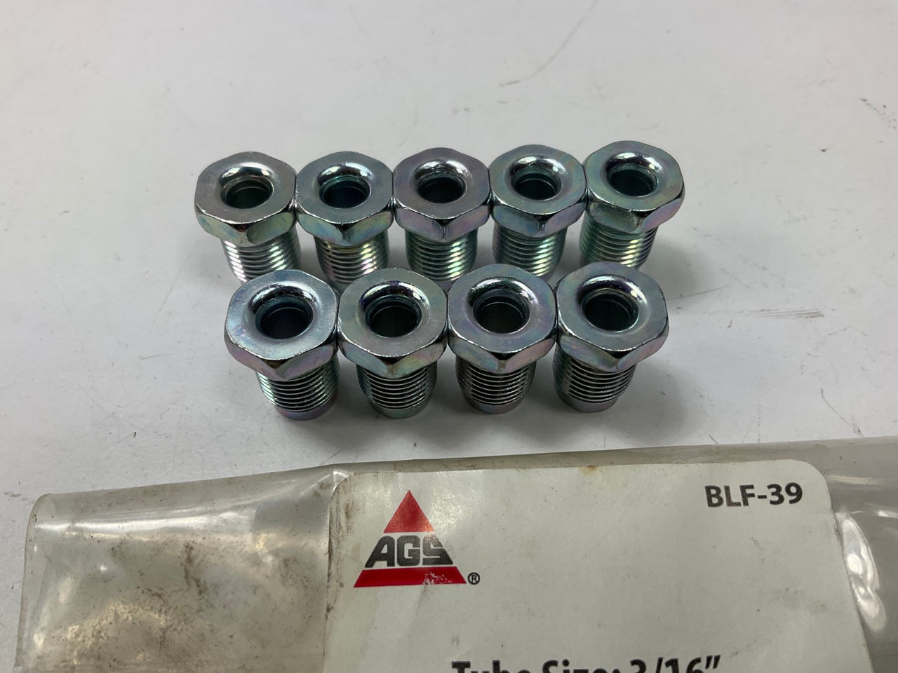 AGS BLF-39 Steel Tube Nut, 3/16'' (M10x1.0 Bubble) - 9 PACK