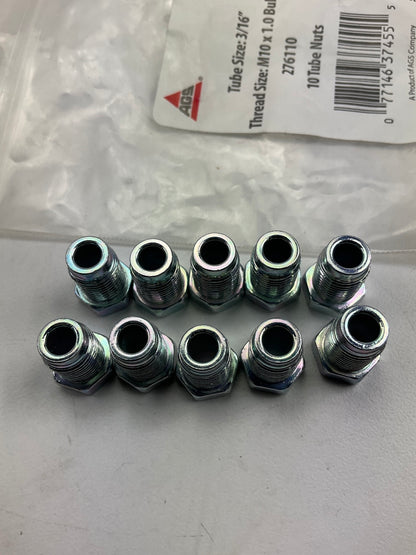 AGS BLF-39 Steel Tube Nut, 3/16'' (M10x1.0 Bubble) - 10 PACK