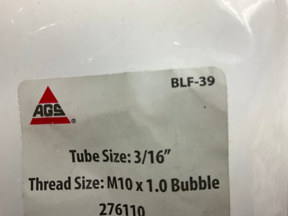 AGS BLF-39 Steel Tube Nut, 3/16'' (M10x1.0 Bubble) - 10 PACK