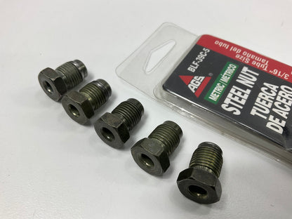 (5) AGS BLF-39C Brake Line Steel Tube Nut, 3/16'' (M10 X 1.0) Bubble